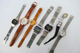A collection of wrist watches to include Rotary, Eurosonic and other.
