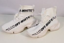 A pair of fashion trainers inspired by Off White, size 6, (one ankle strap) with very minimal wear.