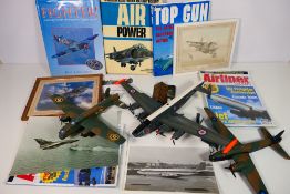 Aircraft models, books and pictures.