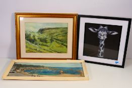 An oil on board coastal landscape scene, signed lower right Laverock,