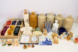 Mixed ceramics, glassware and similar comprising stoneware to include Pearson's Of Chesterfield,