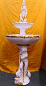 A very large vintage white and gilt Italian ceramic,