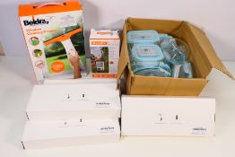 Lot to include a boxed Beldray Window Cleaning Vacuum, a Kazeila Watering Timer,
