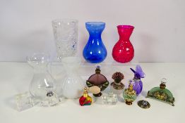 Glassware to include scent bottles.