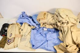 Military clothing - Used Army & RAF shirts to include men's long and short sleeve fawn,