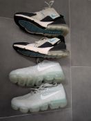 Nike - Two pairs of women's trainers to include Nike 270's and a pair a flyknit trainers,