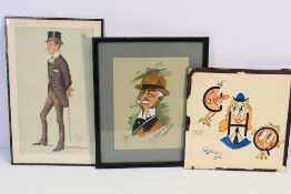Lot to include a Vanity Fair Spy caricature print depicting The Earl of Shrewsbury & Talbot,