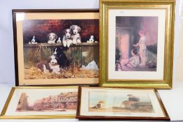 A collection of framed prints to include David Shepherd, varying image sizes. [4].