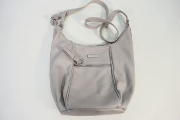 Principles - A Principles grey leather handbag with silver coloured detail,