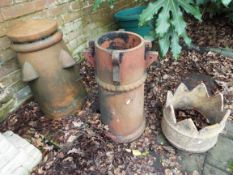 Salvage & Architectural Antiques Three Chimney Pots, approx 63 cm (h),