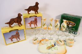 Lot to include two boxed Leonardo Collection Irish Setter figures,