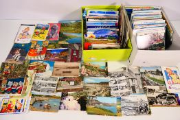 Deltiology - A collection of UK and foreign cards including large format, two boxes. [2].