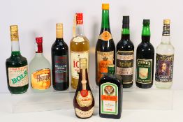A quantity of vintage spirits,
