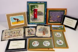 A collection of pictures to include Egyptian style, avian studies and other, various image sizes.