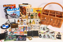 A collection of items and ephemera relating to motorcycle racing,