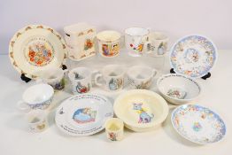 A collection of children's ceramics to include The Snowman, Peter Rabbit, Thomas The Tank Engine,