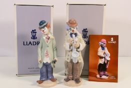 Lladro - Two boxed Lladro figures of clo