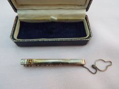 A gentleman's sterling silver tie clip w