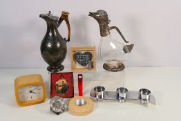 A mixed lot to include bird form decante