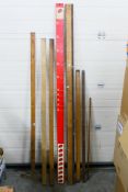 A quantity of vintage measures and rules