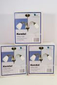 Unused Retail Stock - Three Trident, Kendal three branch ceiling lights.