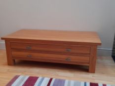 A Marks & Spencer Toulouse coffee table with two long drawers, approximately 40 cm x 66 cm x 129 cm.
