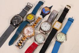 A collection of fashion wristwatches. [W