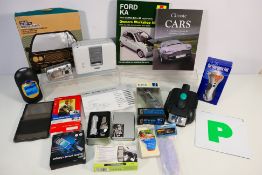 Lot to include motoring accessories, pub
