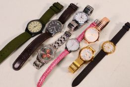 A collection of fashion wristwatches. [W