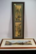 A limited edition print depicting a vill