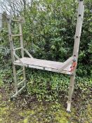 An Abru Platform Plus # 21005, a two section combination ladder plus platform.