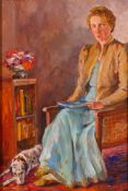 A framed mid-20th century oil on board p