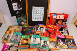 A large quantity of ephemera relating to Elvis Presley including approximately 200 Elvis Monthly