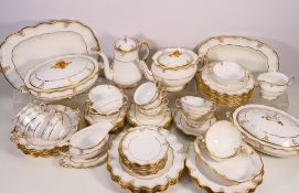 Royal Crown Derby - A good collection of Lombardy pattern dinner and tea wares to include teapot,