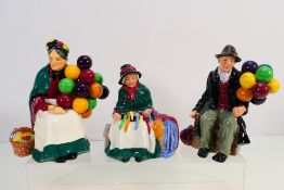 Three Royal Doulton figures comprising The Balloon Man # HN1954,