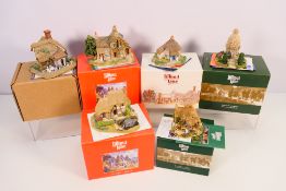 Six Lilliput Lane models to include # L2012 The Dalesman, # L2118 The Pineapple House,