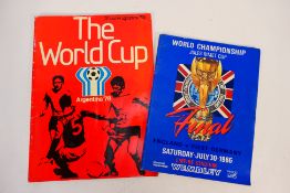 Two World Cup programmes comprising The World Cup Argentina '78 Official Programme and 1966 World