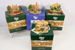 Four boxed Lilliput Lane modes comprising # L2241 Pen Pals, # L2394 Old Scrumpy Farm,