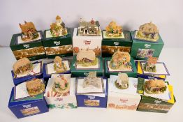 A collection of fifteen Lilliput Lane models to include # L2514 Thanks A Bunch,