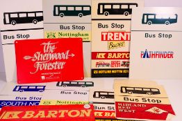 Transportation Interest - A collection of perspex Bus Stop signs to include Nottingham City