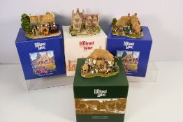 Four boxed Lilliput Lane models comprising # L2098 The George Inn, # L2237 The Good Life,