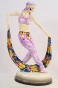 Goldscheider - An Art Deco figure designed by Josef Lorenzl, Arabian Dancer,