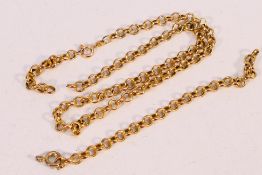 Scrap Gold - A 9ct yellow gold necklace (snapped), approximately 5.7 grams.