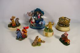 Disney - A collection of Winnie The Pooh related items to include music box ornaments,