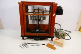A Stanton Instruments Ltd semi-micro balance in glazed case, model SM2,