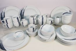 A collection of Denby Urban pattern dinner and teawares, approximately 43 pieces total. [2].