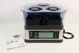 A Morphy Richards Intellisteam three compartment Food Steamer, appears unused.