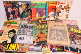 A collection of boxing related publications to include 1960's and 1970's The Ring magazine,