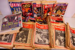 A collection of vintage boxing related magazines to include Boxing News, Amateur Boxing Scene,