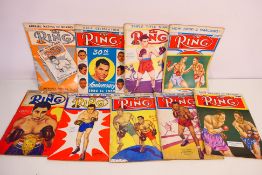 Boxing - Nine issue of The Ring magazine, 1950's, comprising four from 1951 and five from 1952.